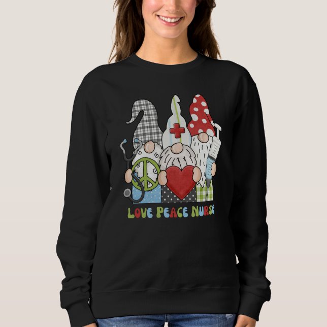 Funny Retro Gnome Nurse T Shirt (Framsida)