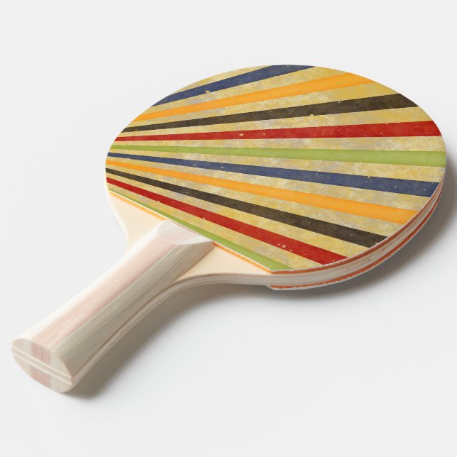 Funny Retro Grunge Rays + din idé Pingisracket (Frontvinkel)
