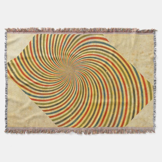 Funny Retro Grunge Swirl + din idé Filt (Framsidan)