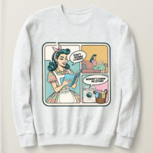 Funny Retro Housefru Sweatshirt - Vuxen humor T Shirt