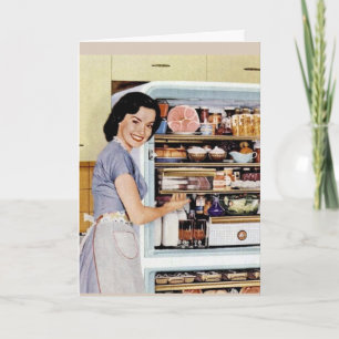 FUNNY RETRO HOUSEWIFE VÄNSKAP CARD KORT