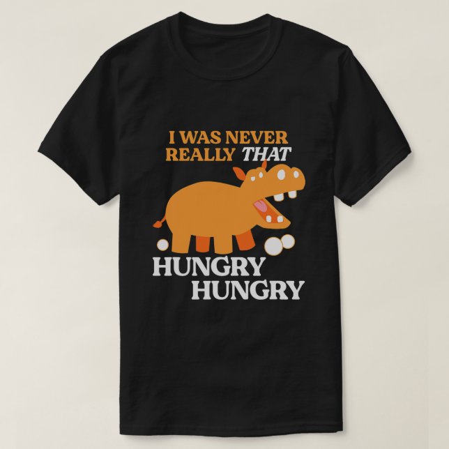 Funny Retro Hungrig Board-spel Hippopotamus Eating T Shirt (Design framsida)