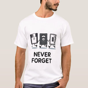 Funny Retro-lagringsenhet - diskett, VHS, kassett T Shirt