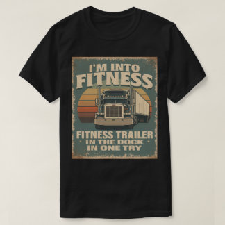 Funny Retro Lastbil Fitness Trailer-dockningsdesig T Shirt
