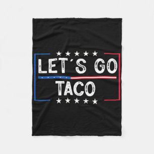 Funny Retro Låt oss Go Taco Fleecefilt