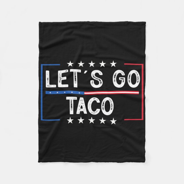 Funny Retro Låt oss Go Taco Fleecefilt (Framsidan)