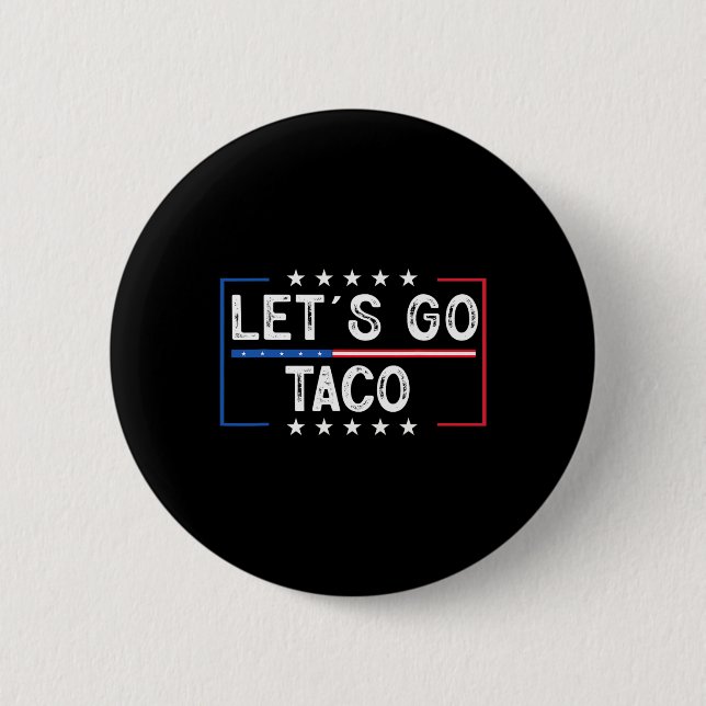 Funny Retro Låt oss Go Taco Knapp (Framsida)