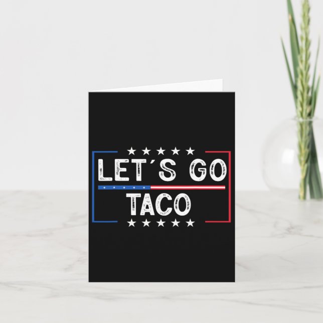 Funny Retro Låt oss Go Taco Kort (Framsida)