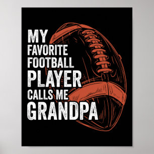 Funny Retro Min favoritfotbollspelare kallar mig G Poster