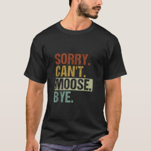 Funny Retro Moose Animal Design För manar Women Mo T Shirt