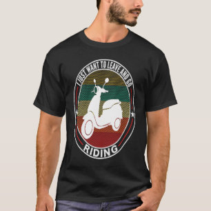 Funny Retro Moped Scooter Enthusiast Motorcykel Ri T Shirt