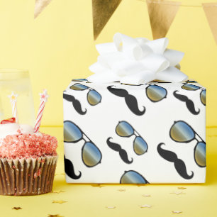 Funny Retro Mustache Sunglasses Presentpapper