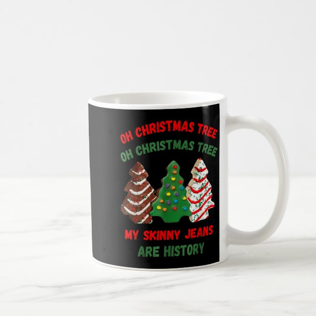 Funny Retro Oh Christmas Tree My Skinny Jeans Are  Kaffemugg (Höger)
