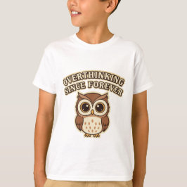 Funny Retro Owl Thinking Kids T-Shirt