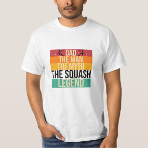 Funny Retro Pappa, Squash Legend Fars dag T Shirt