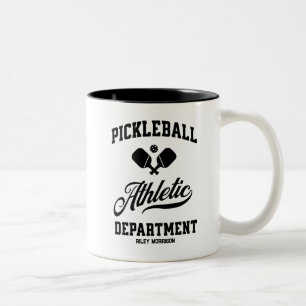 Funny Retro Pickleball Athletic Department Anpassn Två-Tonad Mugg