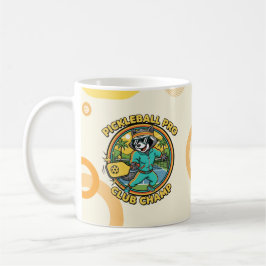 Funny Retro Pickleball Raccoon Gift Kaffemugg