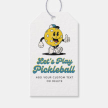 Funny Retro Pickleball Tecknad Mascot Anpassningsb