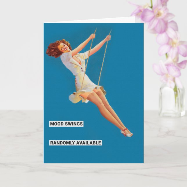 Funny Retro-Pinup Kort (Orkide)