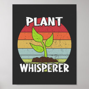 Funny Retro Plant Whisperer Poster