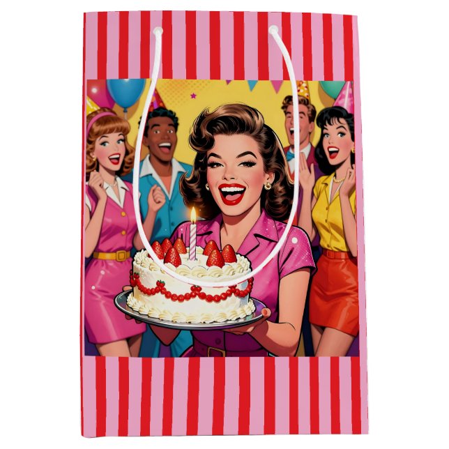 Funny Retro Pop Art Birthday Party Surprise (Framsidan)