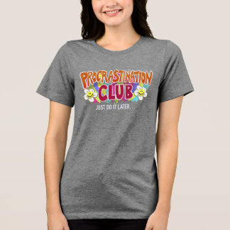 Funny Retro Procrastination Club  Rainbow T Shirt