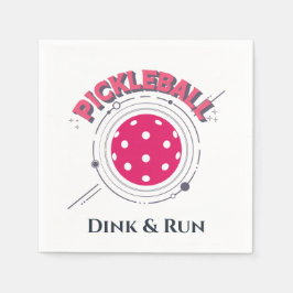 Funny Retro Rosa Dink & Springa Pickleball Pappersservett