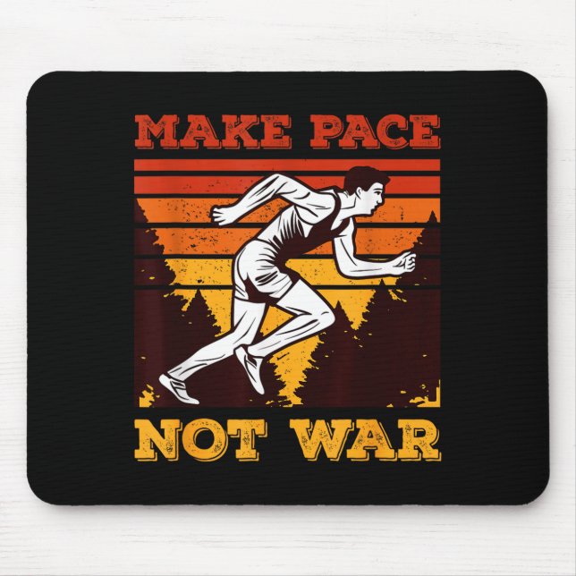 Funny Retro Runner Running Quote Gift - Make Pace  Musmatta (Framsidan)