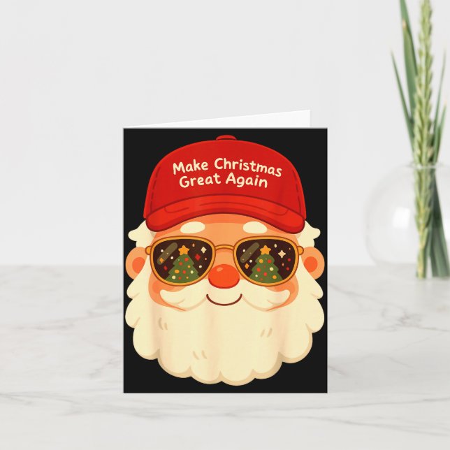 Funny Retro Santa Christmas Trump Xmas Men Women  Kort (Framsida)