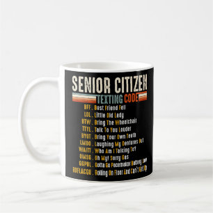 Funny Retro Senior Citizen S Textkod 4 Elderl Kaffemugg
