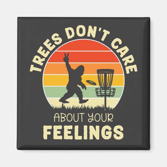 Funny Retro-skivans golfdesign | Frisbee Älskare Magnet (Framsidan)