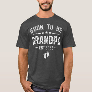 Funny Retro Soon To Be Grandpa Est 2022 New Grandp T Shirt