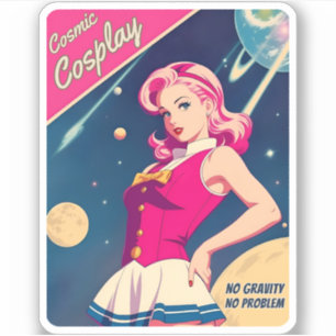 Funny Retro Stil Japan Kawaii Cosplay Humor Klistermärken