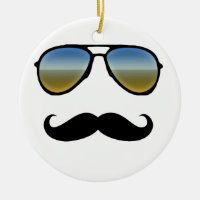 Funny Retro Sunglass med Mustache