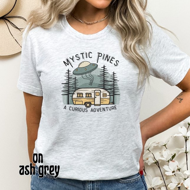 Funny Retro Sunset Camper Trailer Alien UFO T Shirt (Skapare uppladdad)