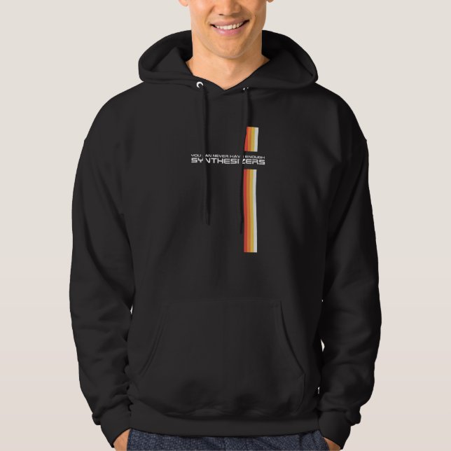 Funny Retro Synthesizer Synth Tangentbord Collecto Hoodie (Framsida)