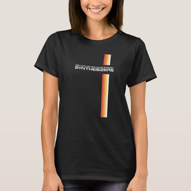 Funny Retro Synthesizer Synth Tangentbord Collecto T Shirt (Framsida)