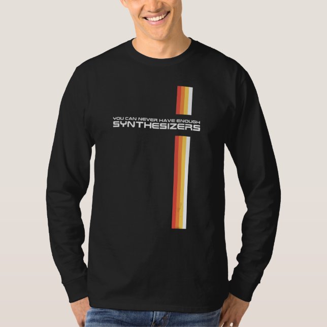Funny Retro Synthesizer Synth Tangentbord Collecto T Shirt (Framsida)