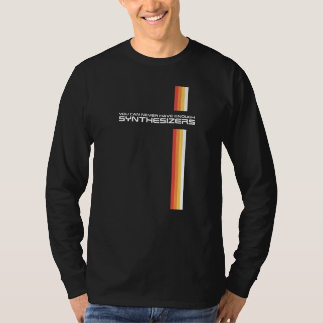 Funny Retro Synthesizer Synth Tangentbord Collecto T Shirt (Framsida)