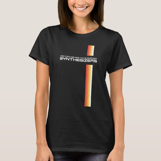 Funny Retro Synthesizer Synth Tangentbord Collecto T Shirt (Framsida)