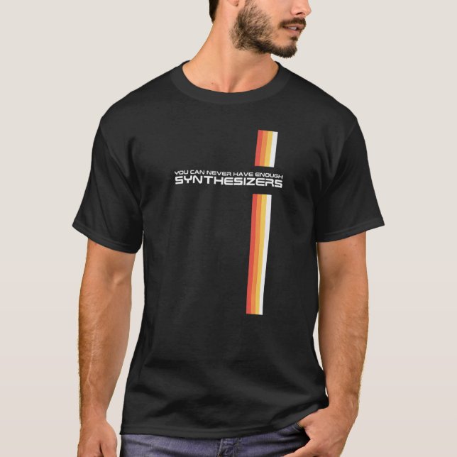 Funny Retro Synthesizer Synth Tangentbord Collecto T Shirt (Framsida)