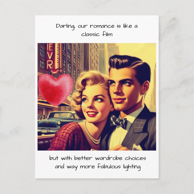 Funny Retro-Tecknad Vykort (Framsida)