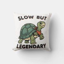 Funny Retro Turtle Square Throw Pillow Kudde