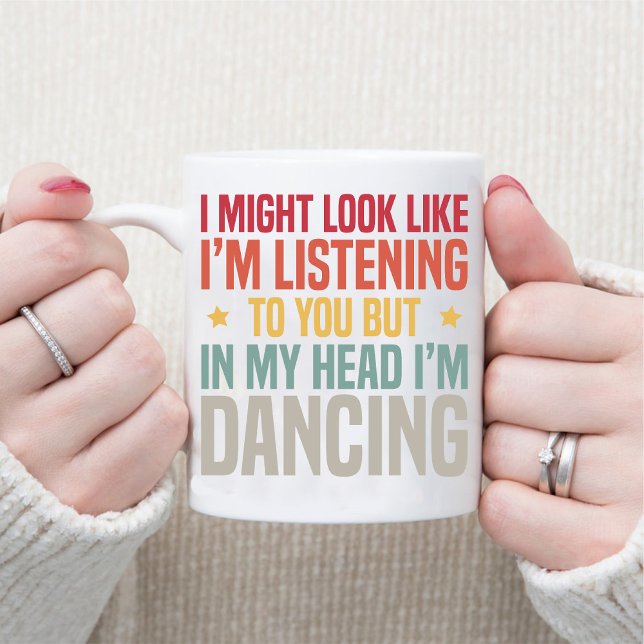 Funny Retro Vintage Ballerina Dancer Kaffemugg (Funny Retro Vintage Ballerina Dancer Coffee Mug)