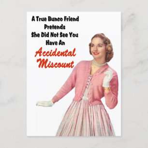 Funny Retro Vintage Bunco Vykort