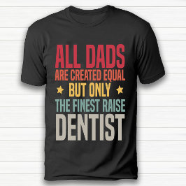 Funny Retro Vintage Dentist Pappa Pension Black T Shirt