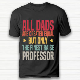 Funny Retro Vintage Engelska professor Pappa Black T Shirt