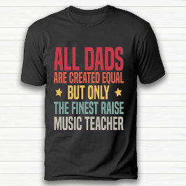 Funny Retro Vintage Music Teacher Black T Shirt
