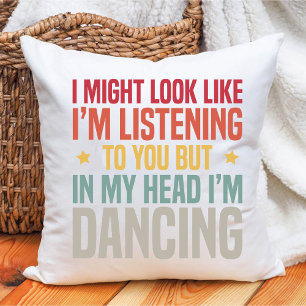 Funny Retro Vintage Salsa Dancer Birthday Kudde