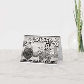Funny Retro Wedding Card Tack Kort